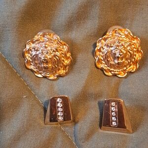 Gold costume earrings